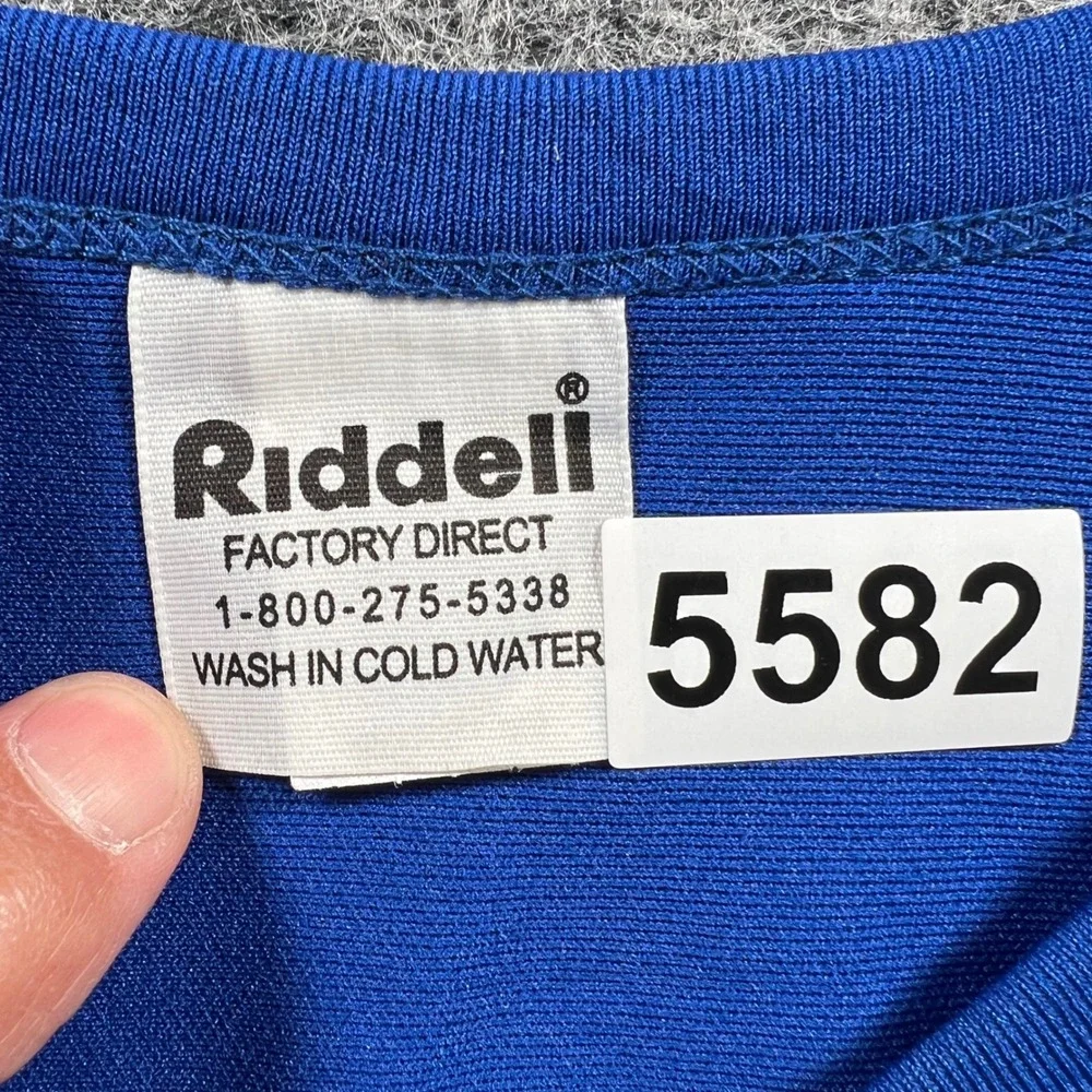 Vintage Riddell Corvallis Football Jersey Blue Mesh Practice Shirt Mens XL USA